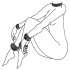 Easytoys - bondage sæt - halsbånd håndjern fodjern - sort