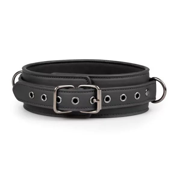 Easytoys - bondage sæt - halsbånd håndjern fodjern - sort