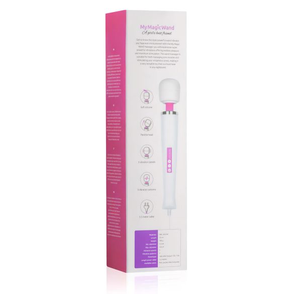 MyMagicWand - powerful massage vibrator - hvid/pink