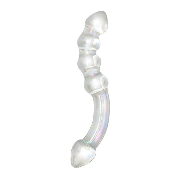Rimba Xena - dobbelt glas dildo (gennemsigtig)