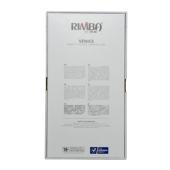 Rimba Venice - vibrerende æg med fjernbetjening - genopladelig - sort