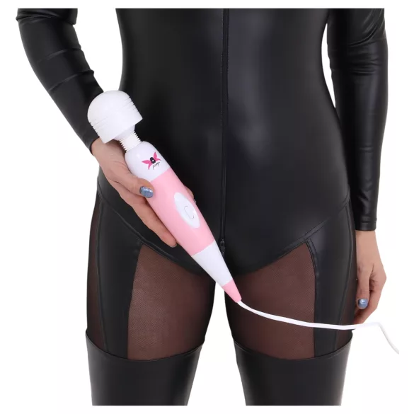 Pixey - trådet massagevibrator (lyserød)