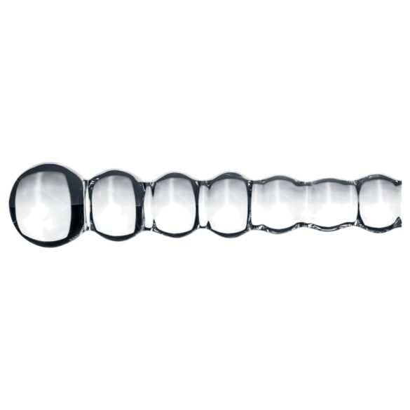 Gildo Glass No. 20 - glasdildo med perler - gennemsigtig