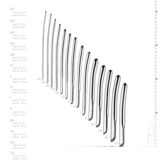 SINNER 174 - dilatorsæt - buet design - rustfrit stål - 14 dele