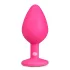 Easytoys Diamond - analplug med hvid sten - mellem - pink