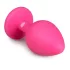 Easytoys Diamond - analplug med hvid sten - mellem - pink
