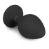 Easytoys Diamond - analplug med hvid sten - sort - medium