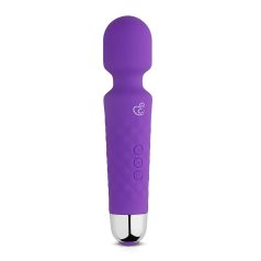 EasyToys - mini wand vibrator - genopladelig massage - lilla