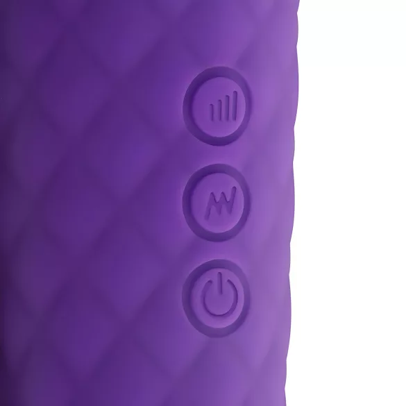 EasyToys - mini wand vibrator - genopladelig massage - lilla