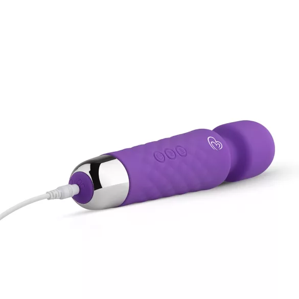 EasyToys - mini wand vibrator - genopladelig massage - lilla