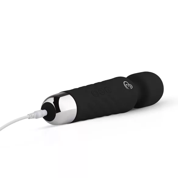EasyToys - mini wand vibrator - genopladelig - sort