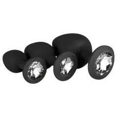Easytoys Diamond - analplug sæt - sort