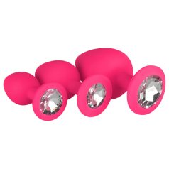 Easytoys Diamond - analplugsæt - pink