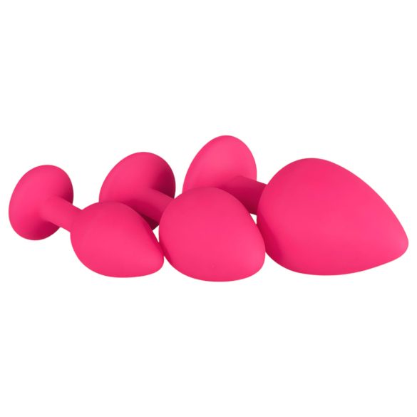 Easytoys Diamond - analplugsæt - pink