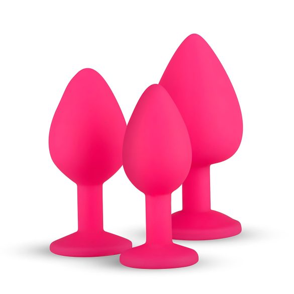 Easytoys Diamond - analplugsæt - pink