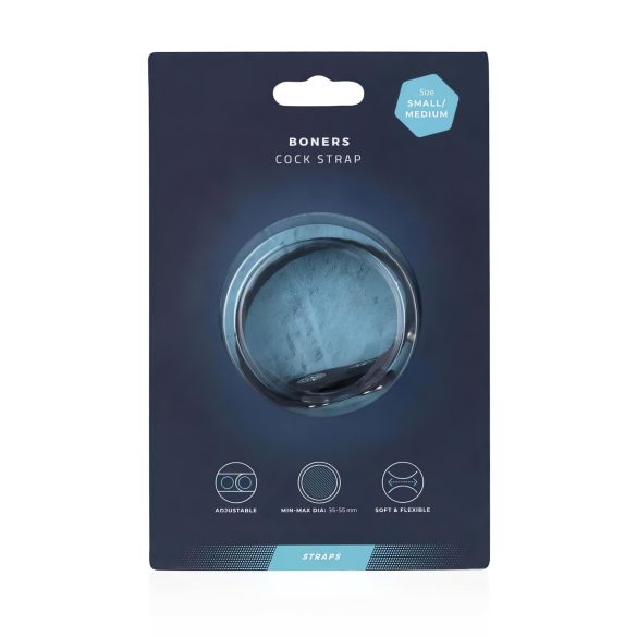 Boners - penisring - justerbar - grå - S/M