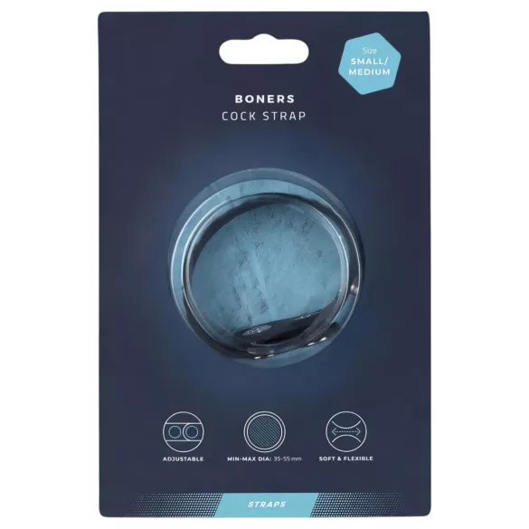 Boners - penisring - justerbar - grå - S/M
