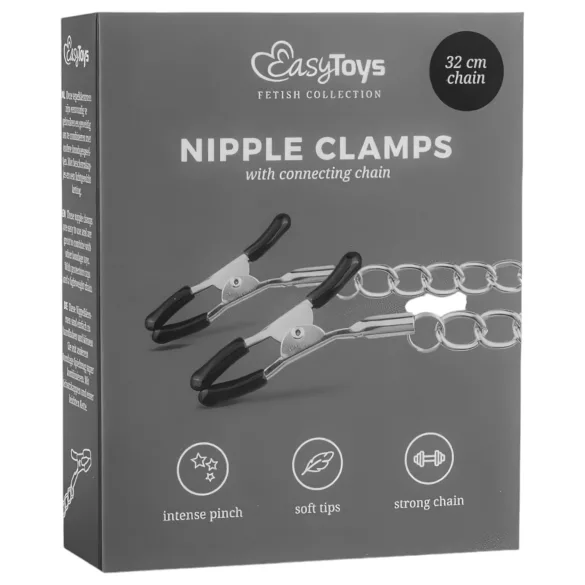 EasyToys - brystklemme med kæde - 2 stk