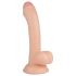Real Fantasy Vince - dildo med pung og forhud - 19,5cm - natur