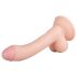 Real Fantasy Vince - dildo med pung og forhud - 19,5cm - natur
