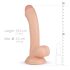 Real Fantasy Vince - dildo med pung og forhud - 19,5cm - natur