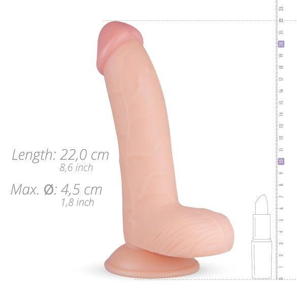 Real Fantasy Cliff - realistisk dildo med pung - 22 cm - natur
