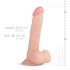 Real Fantasy Felix - dildo med testikler - realistisk - 22cm - hudfarvet