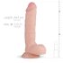 Real Fantasy Glynn - dildo med pung - realistisk - 25cm - naturfarvet