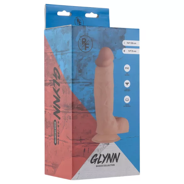 Real Fantasy Glynn - dildo med pung - realistisk - 25cm - naturfarvet