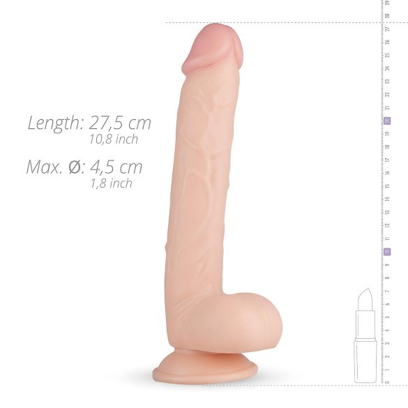 Real Fantasy Elvin - realistisk dildo med testikler - 28cm - natur