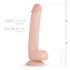 Real Fantasy Elvin - realistisk dildo med testikler - 28cm - natur
