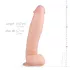 Real Fantasy Dwane - realistisk dildo med testikler - 31 cm (naturel)