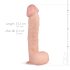 Real Fantasy Lexon - realistisk dildo med testikler - 33 cm (natur)