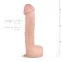 Real Fantasy Lexon - realistisk dildo med testikler - 33cm - natur
