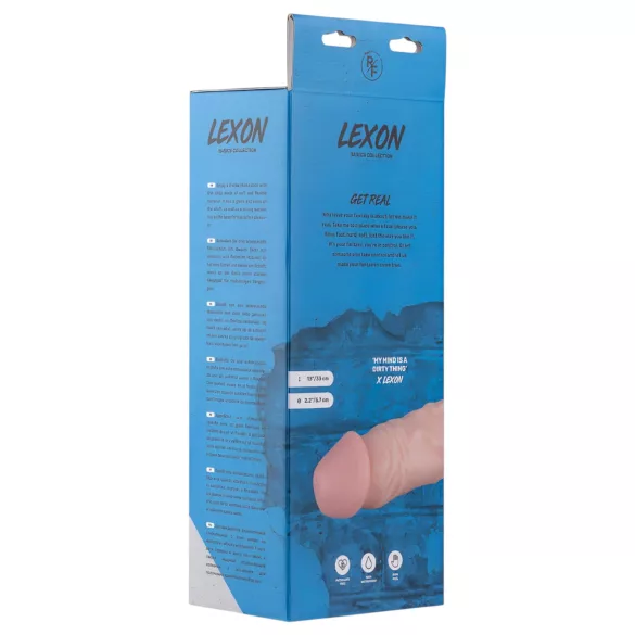 Real Fantasy Lexon - realistisk dildo med testikler - 33cm - natur