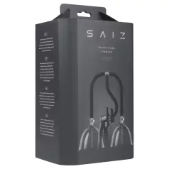   Saiz Premium - brystpumpe dobbelt - lille - gennemsigtig/sort