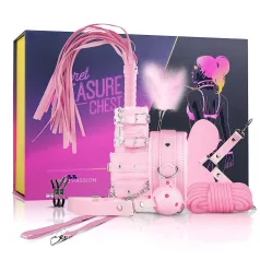 Secret Pleasure Chest - avanceret BDSM sæt - 14 dele - pink