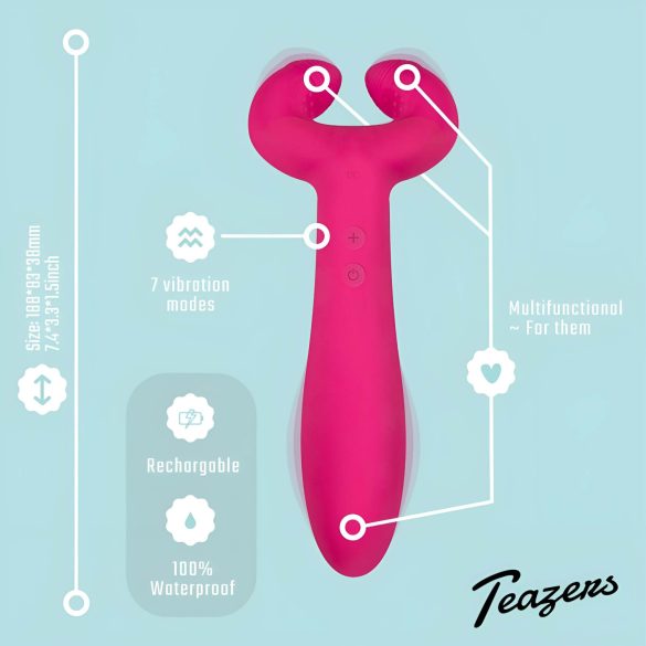 Easytoys Couple - parvibrator - genopladelig vandtæt - pink