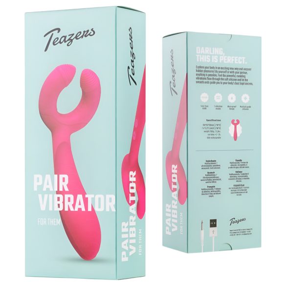 Easytoys Couple - parvibrator - genopladelig vandtæt - pink