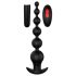 Cheeky Love - anal vibrator med perler - genopladelig radiostyret - sort