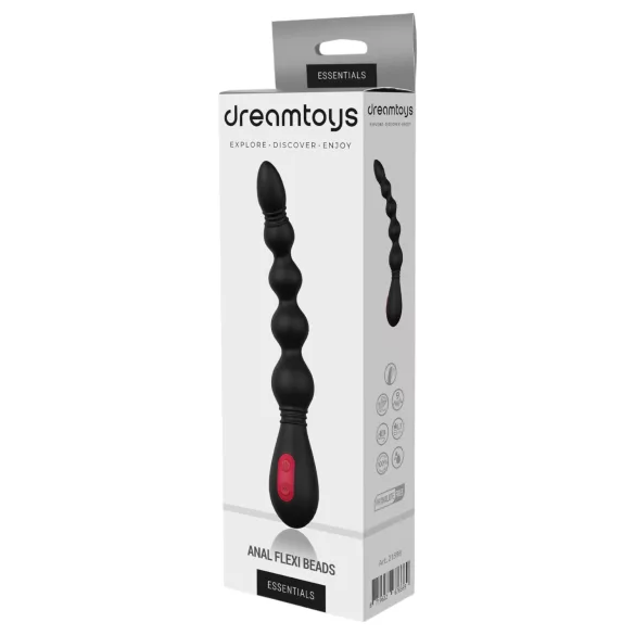 Cheeky Love - analvibrator med perler - genopladelig - sort