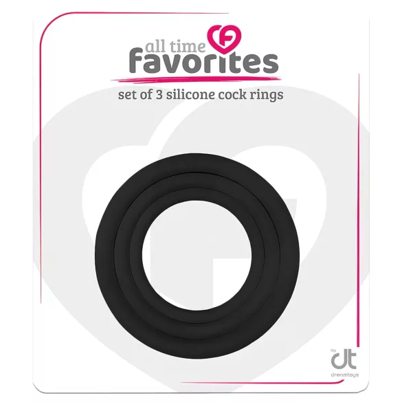 All time Favorites - penisringsæt - 3 stk - sort