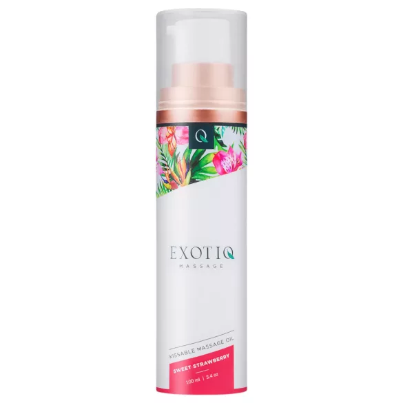 Exotiq - massageolie med duft - jordbær - 100ml
