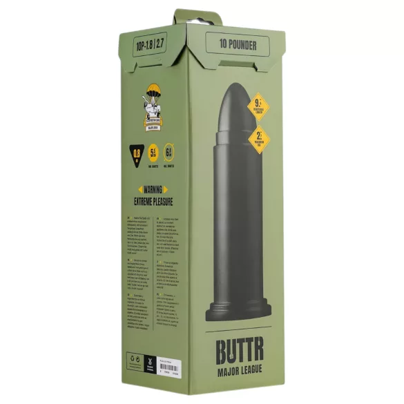 BUTTR - stor dildo med sugekop - sort - 10 pund