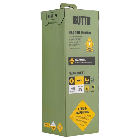BUTTR - stor dildo med sugekop - sort - 10 pund