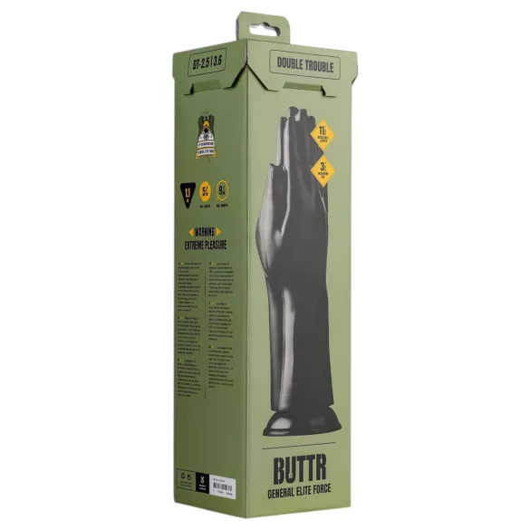 BUTTR - fistingdildo med sugekop - sort