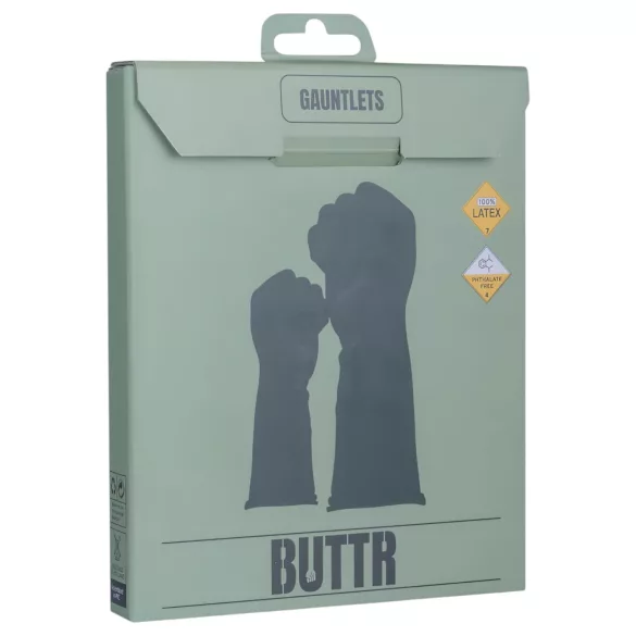 BUTTR Gauntlets - latex fisting-/knytnævehandsker (sort)