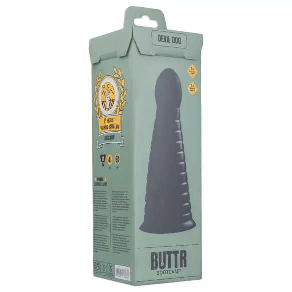 BUTTR Devil Dog - dildo med sugekop - sort