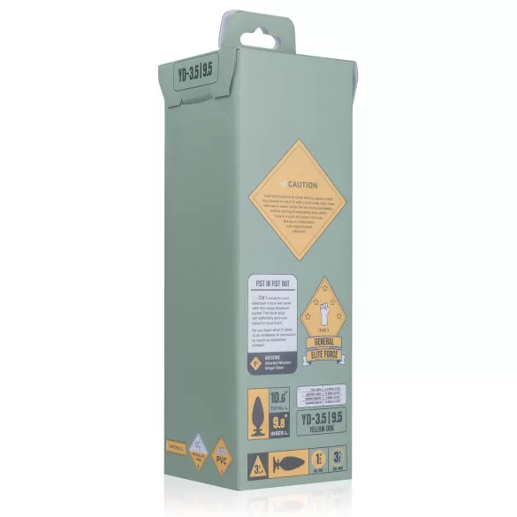 BUTTR Yellow Dog - dildo med sugekop - sort