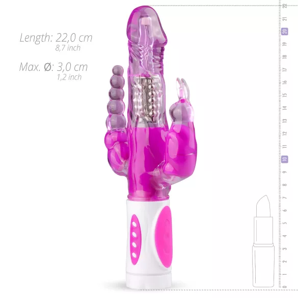 Easytoys Raving Rabbit - 3-grenet vibrator (pink)